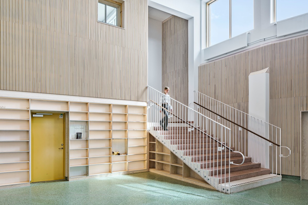 Sjöviksskolan in Årstadal by Max Arkitekter, photographed by architectural photographer Mattias Hamrén.