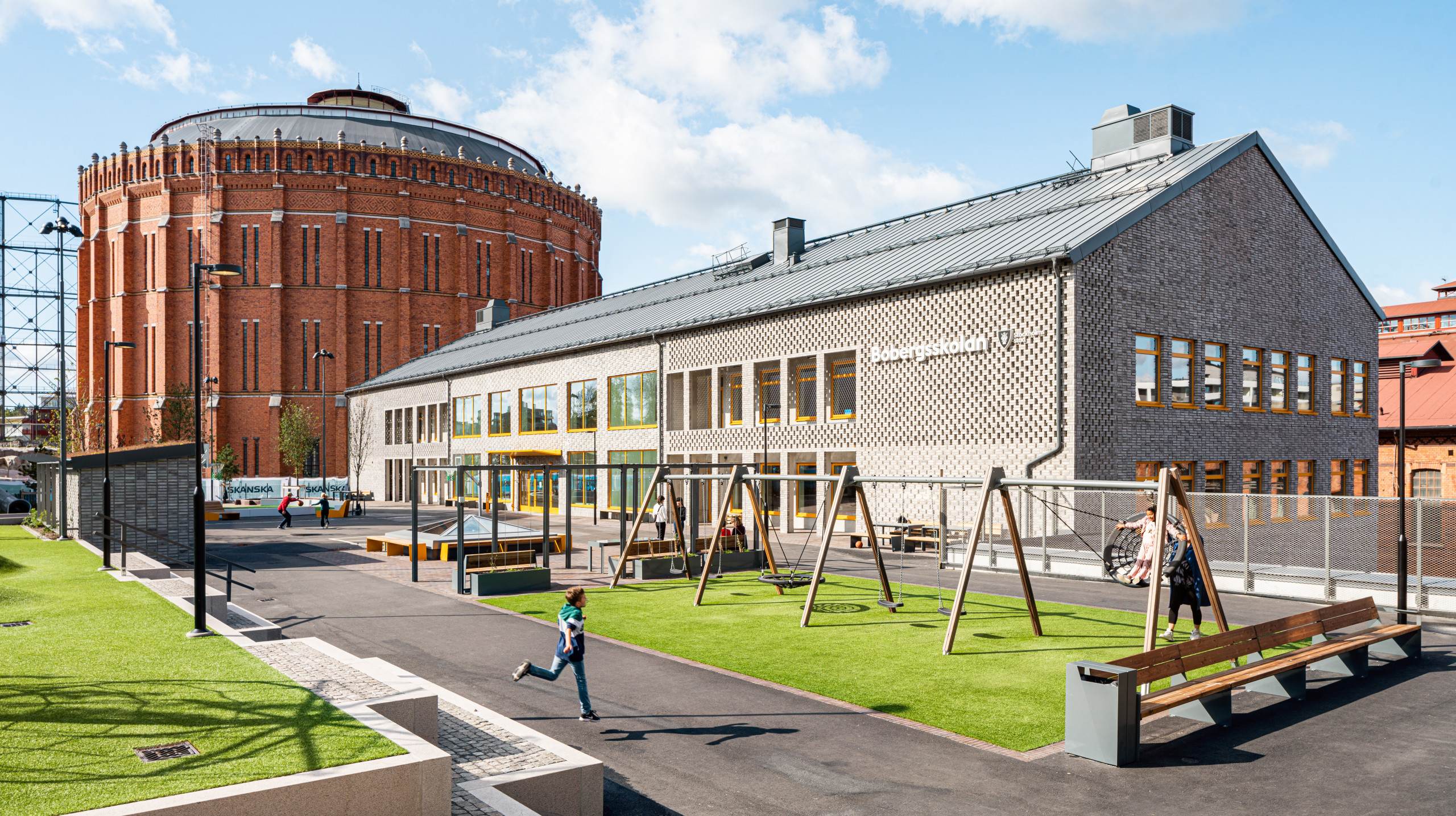 Bobergsskolan by Max Arkitekter, photographed by architectural photographer Mattias Hamrén.