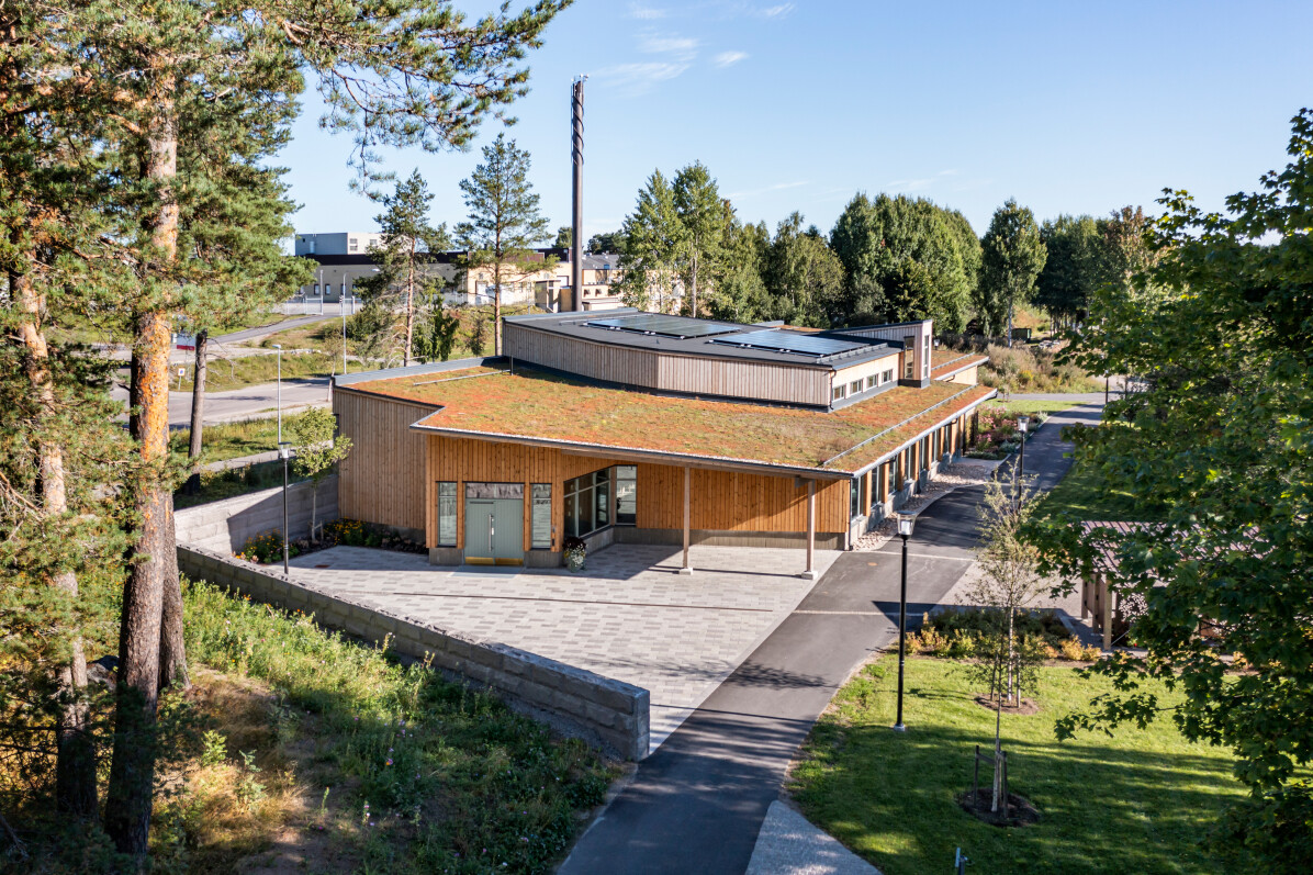 Västra kapellet i Söderhamn, fotograferat av arkitekturfotograf Mattias Hamrén.