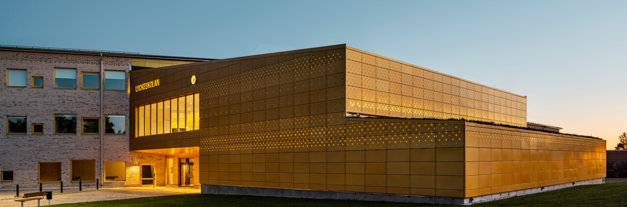 Lyckeskolan in Kinna, photographed by architectural photographer Mattias Hamrén.