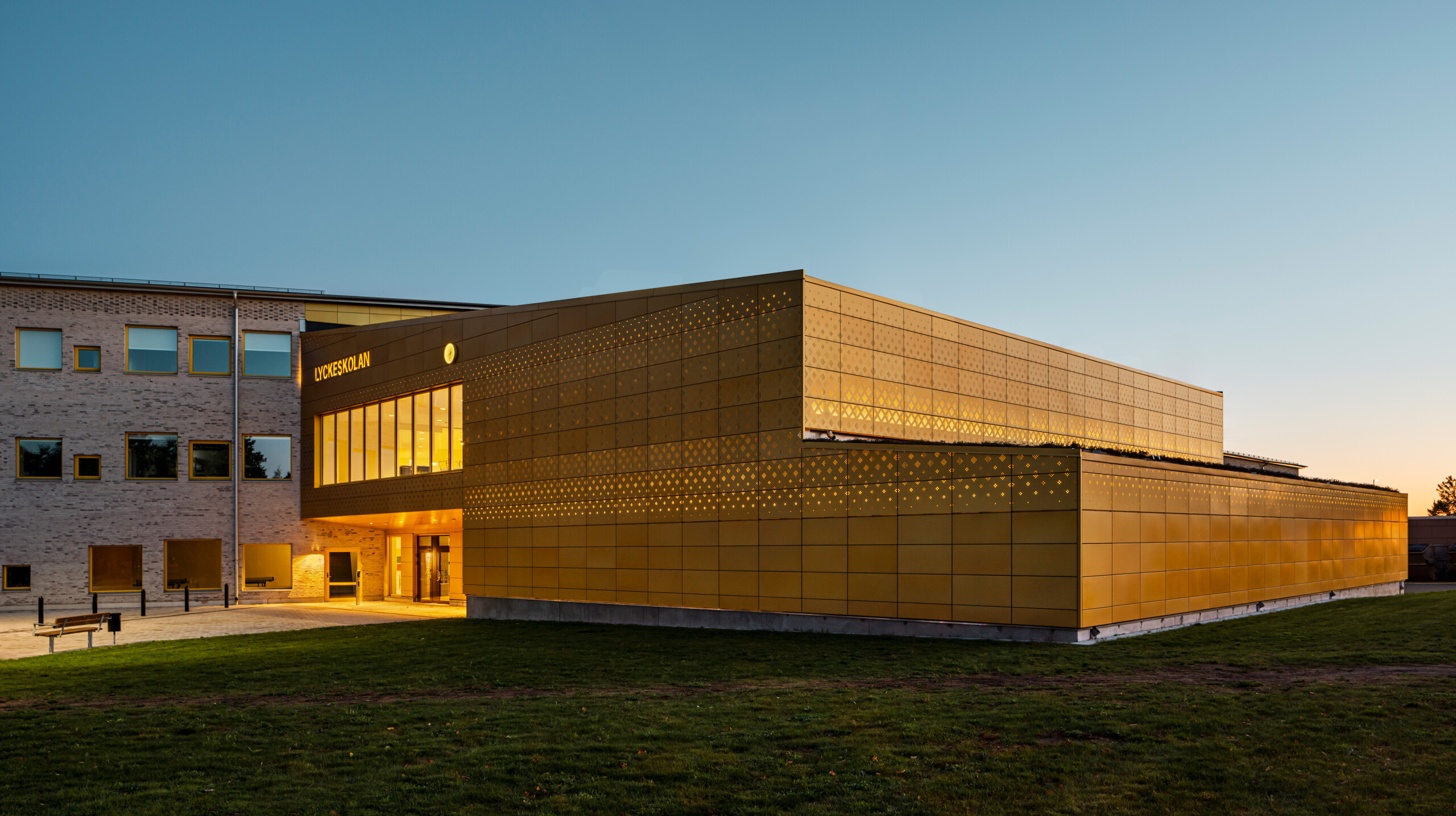 Lyckeskolan in Kinna, photographed by architectural photographer Mattias Hamrén.