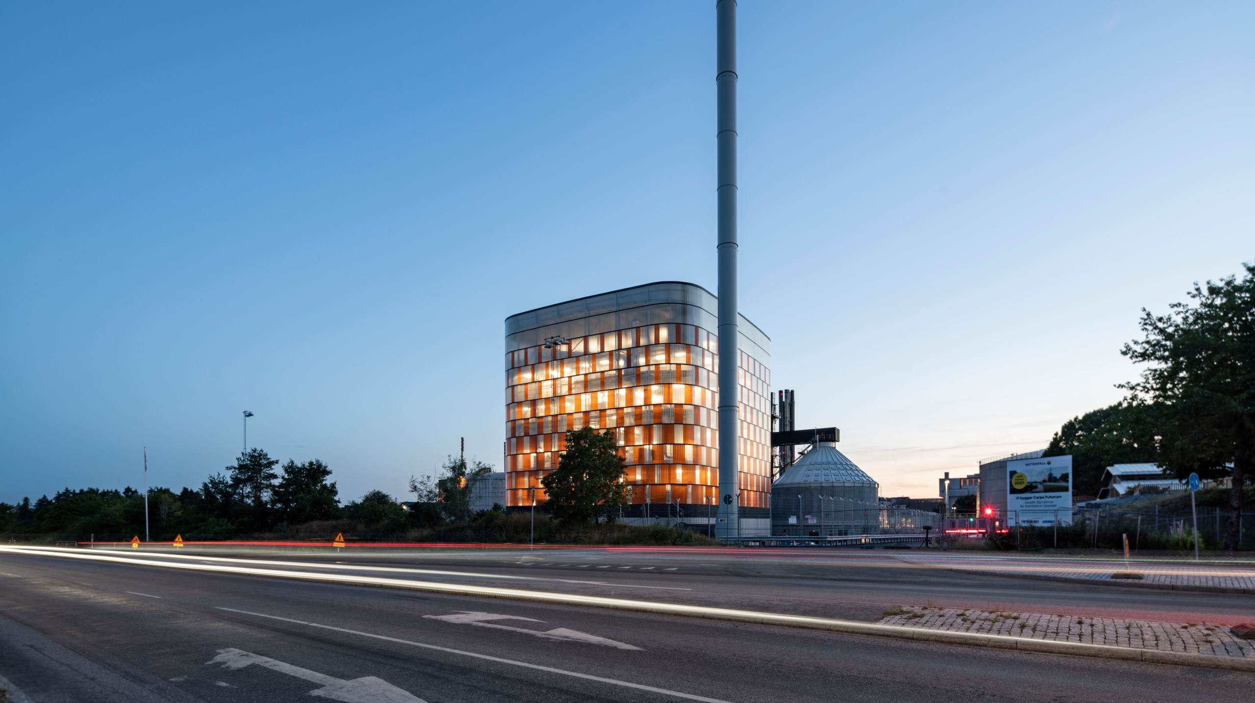 Vattenfall’s new power plant in Uppsala, Carpe Futurum. By architectural firm Liljewall arkitekter.