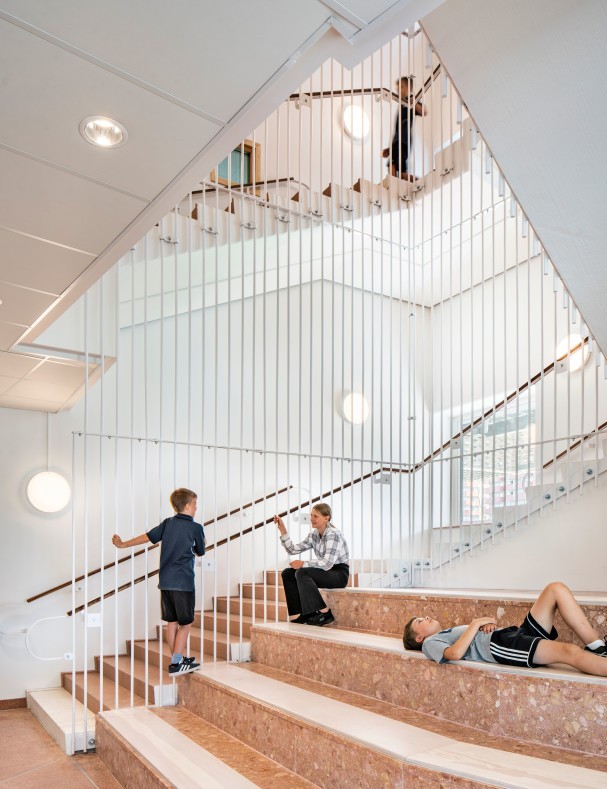 Sjöviksskolan in Årstadal by Max Arkitekter, photographed by architectural photographer Mattias Hamrén.