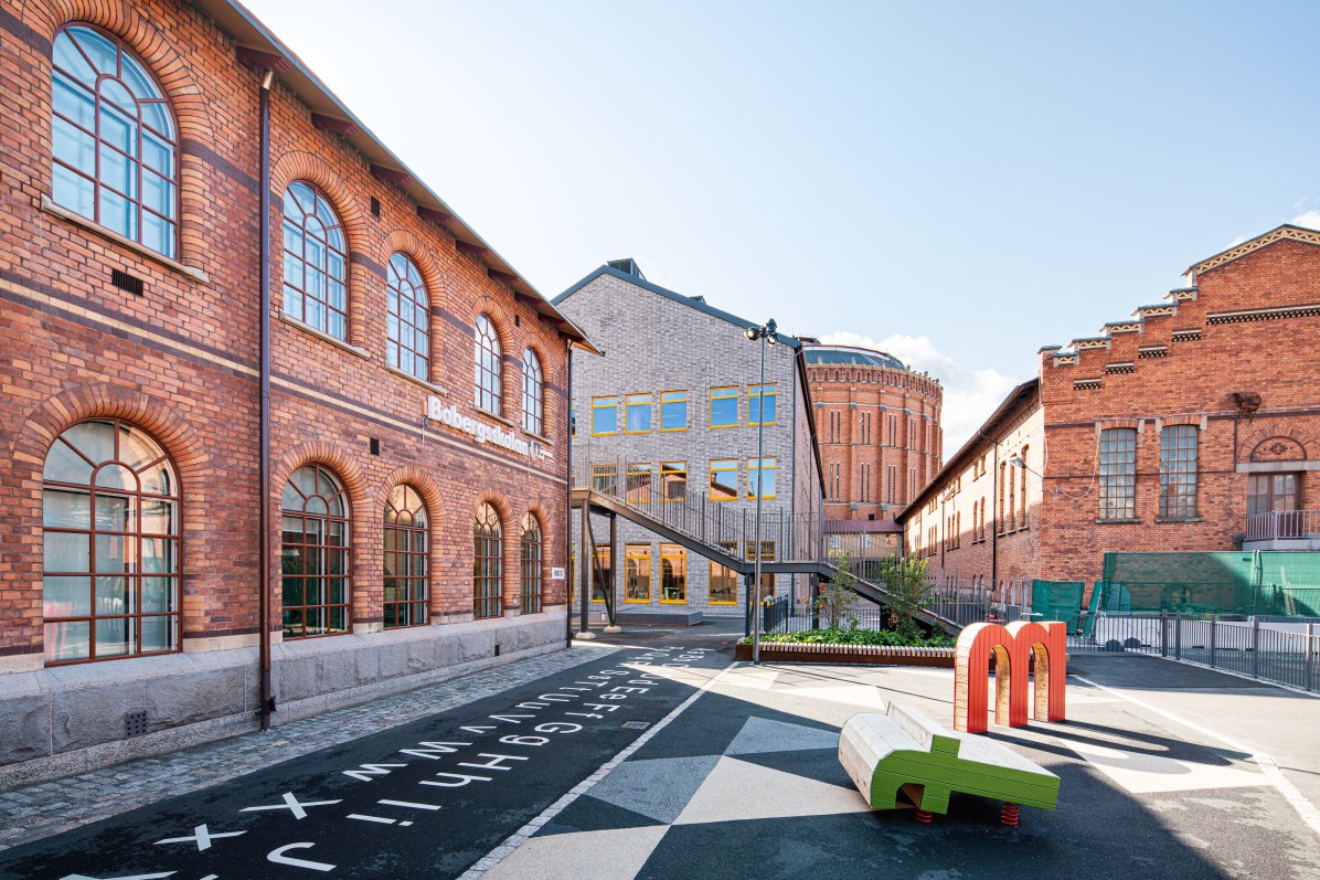 Bobergsskolan av Max Arkitekter, fotograferat av arkitekturfotograf Mattias Hamrén.