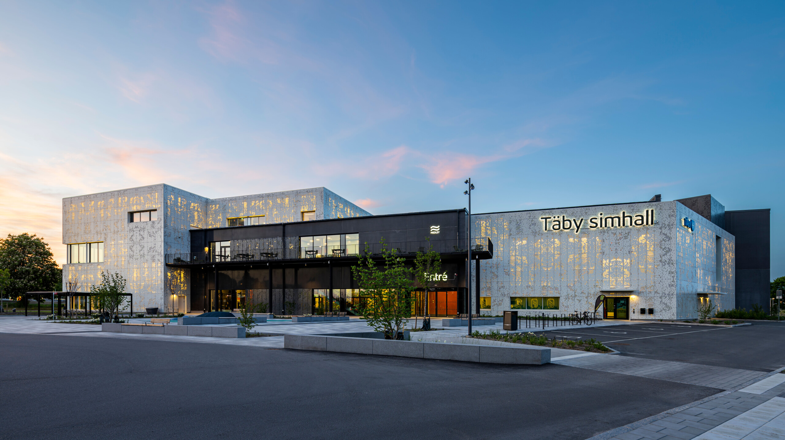 Täby swimming pool, photographed by architectural photographer Mattias Hamrén