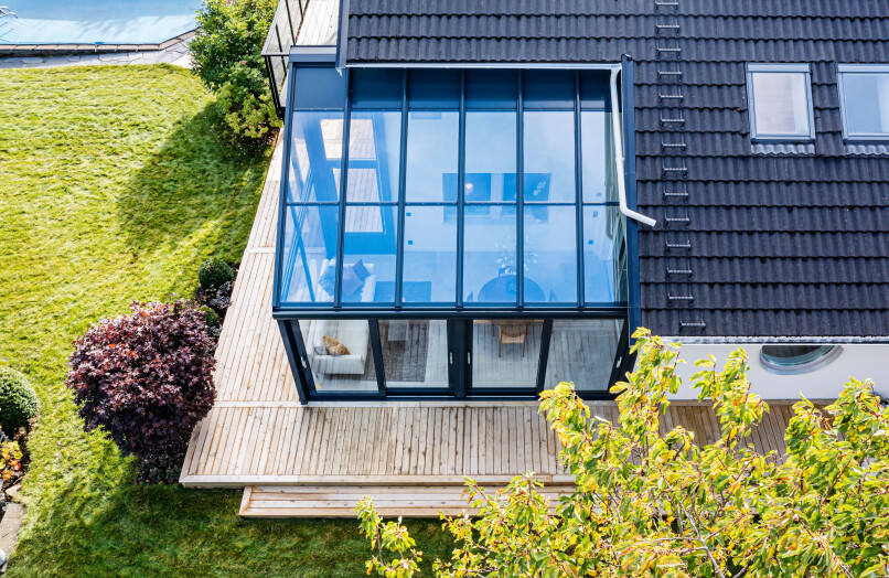 Product photography of Solarlux glass partitions and glass roofs, photographer Mattias Hamrén