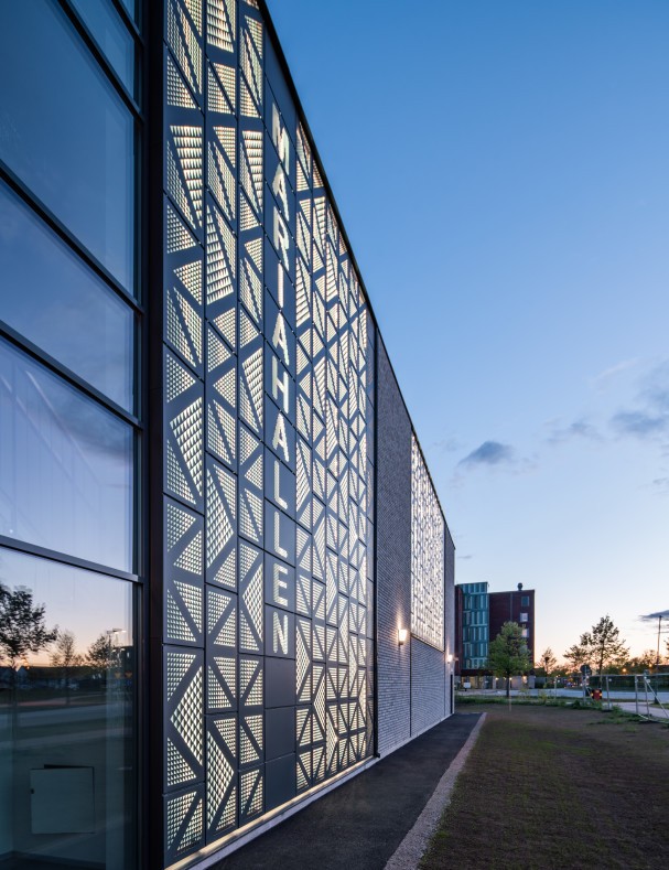 Mariahallen i Helsingborg, fotograferat av arkitekturfotograf Mattias Hamrén.