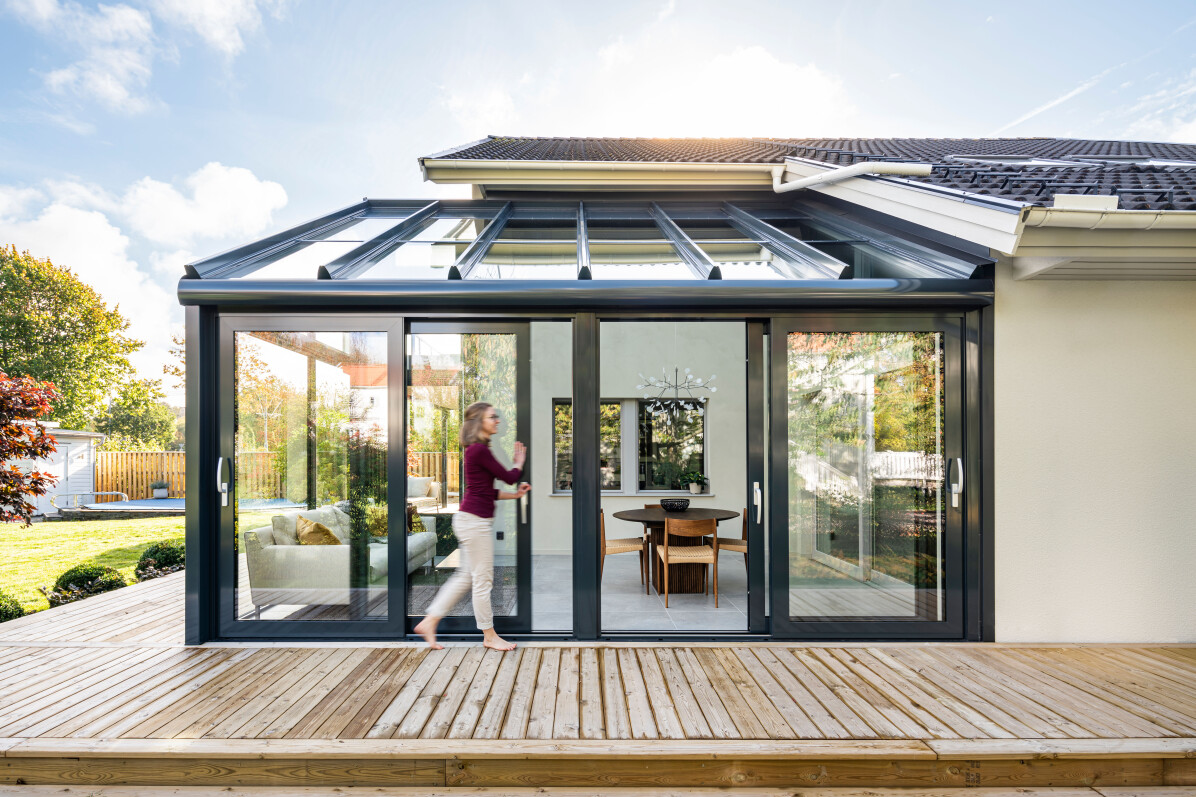 Product photography of Solarlux glass partitions and glass roofs, photographer Mattias Hamrén