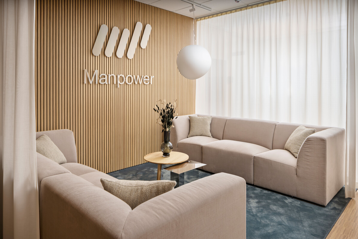 Manpower i Göteborg, designad av Swefurn. Fotograferat av inredningsfotograf Mattias Hamrén.