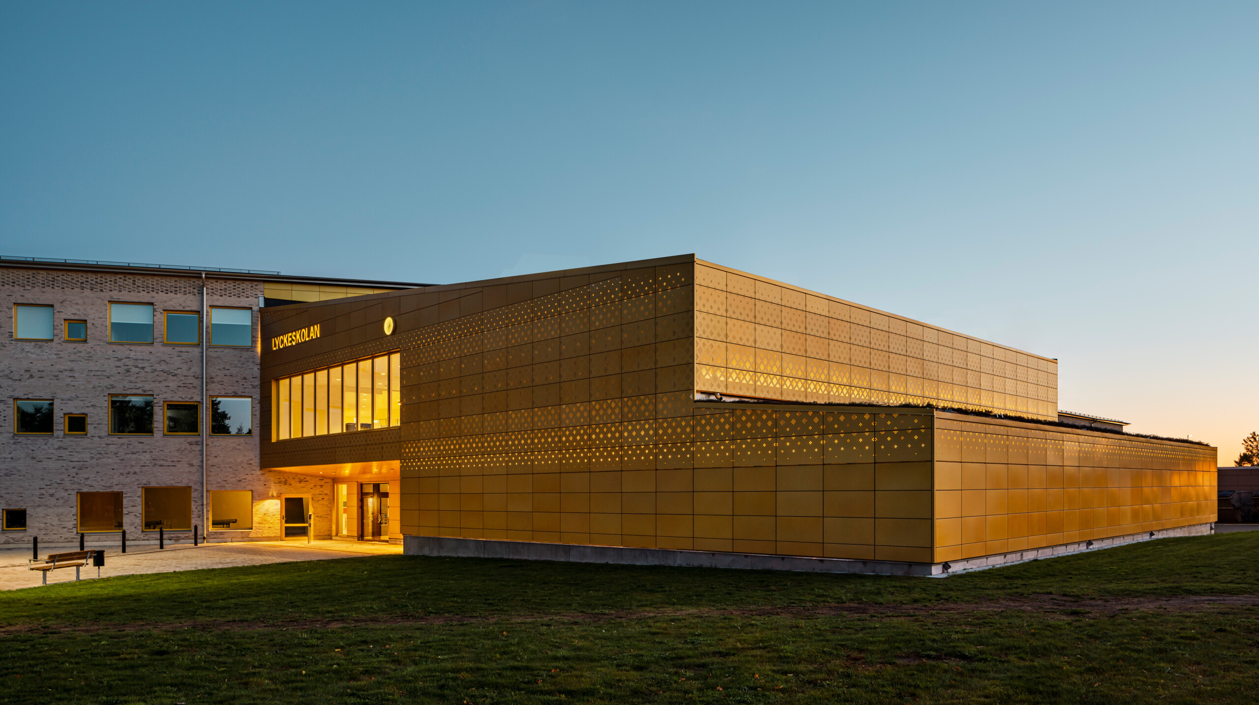 Lyckeskolan in Kinna, photographed by architectural photographer Mattias Hamrén.