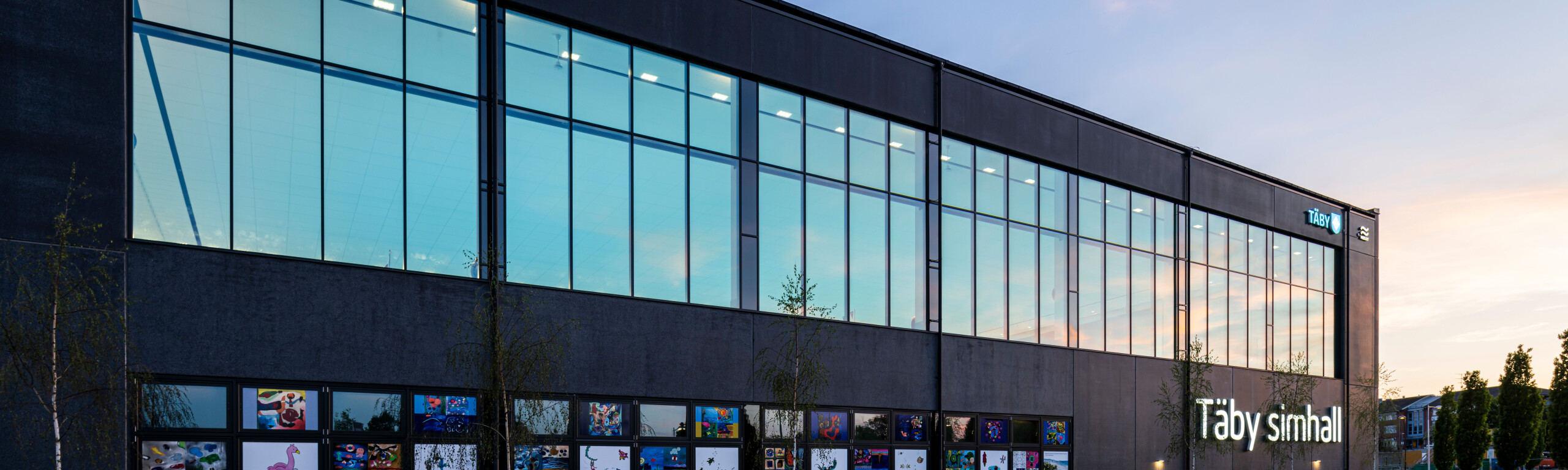 Täby swimming hall, photographed by architectural photographer Mattias Hamrén