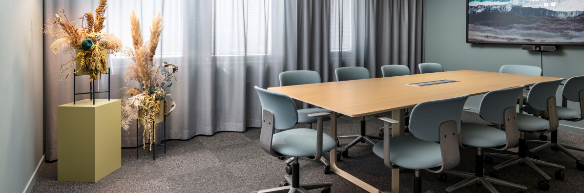 Interiröfoto av konferensrum, design av Bang Universe
