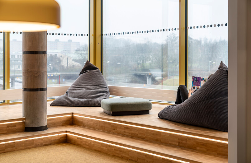 The Rosengård Library by Panorama Arkitekter, photographed by interior photographer Mattias Hamrén