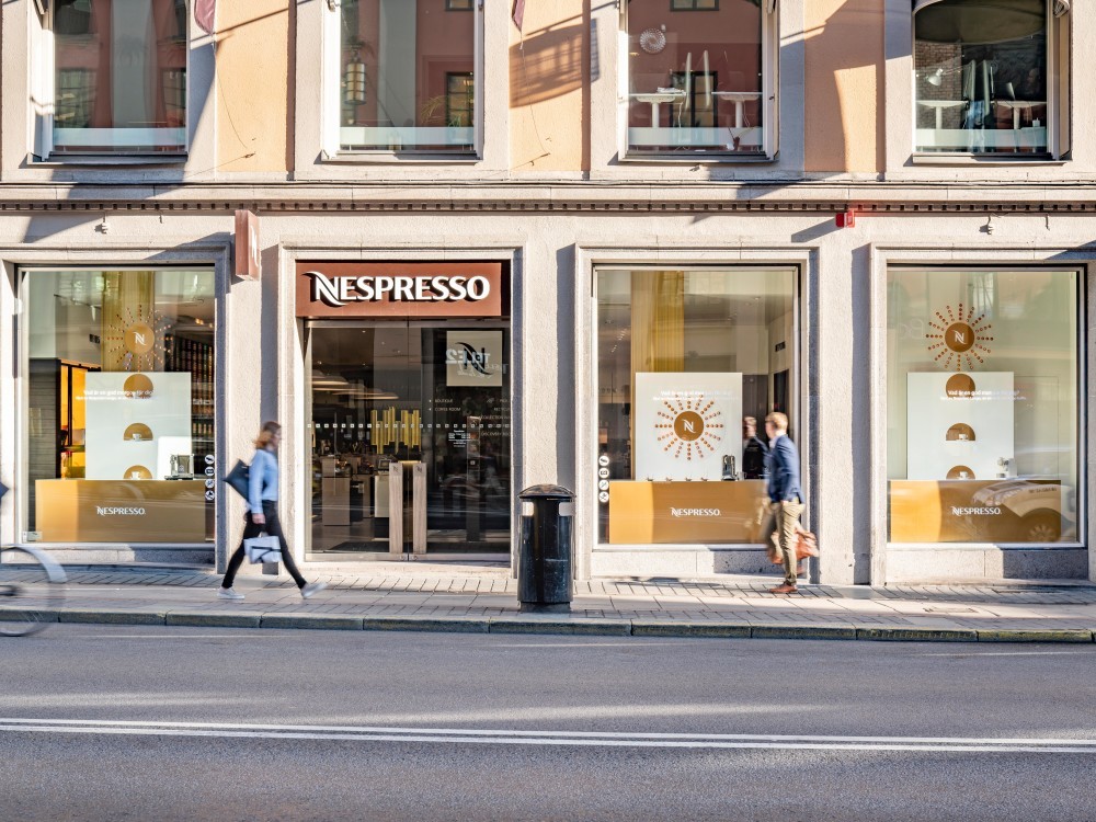 Nespresso Store på Kungsgatan i Stockholm, fotograferat av Mattias Hamrén.