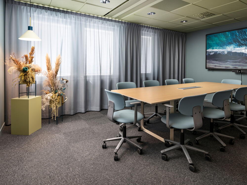 Interior photo of a conference room, designed by Bang Universe