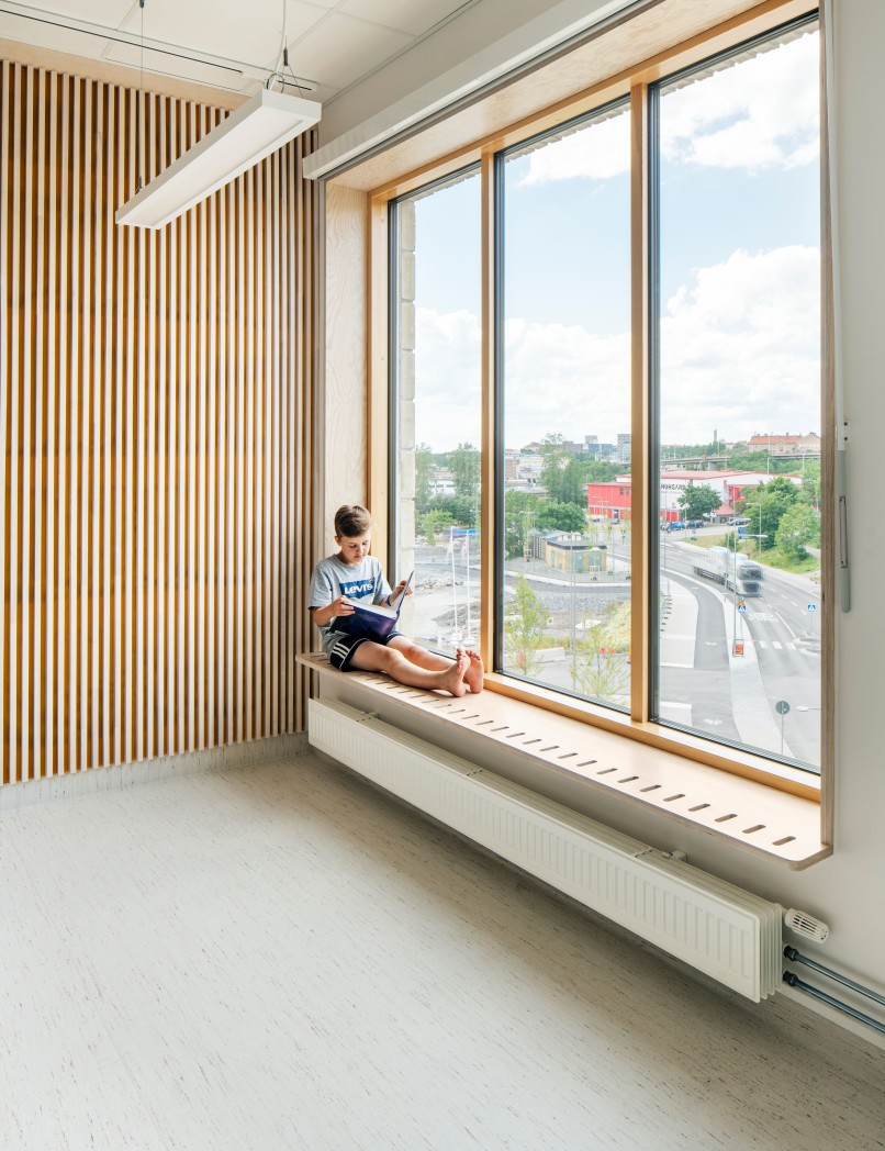 Sjöviksskolan i Årstadal av Max Arkitekter, fotograferad av arkitekturfotograf Mattias Hamrén.
