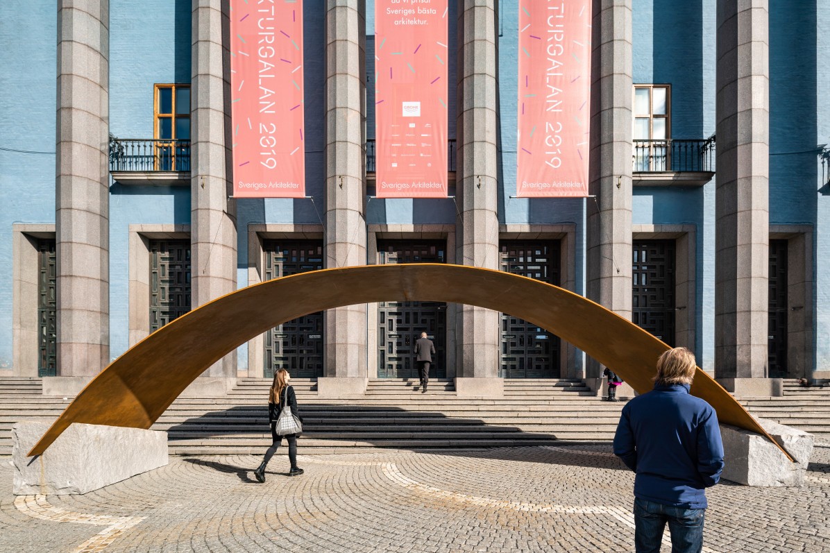 Entrén till Arkitekturgalan 2019, designad av Varg Arkitekter.