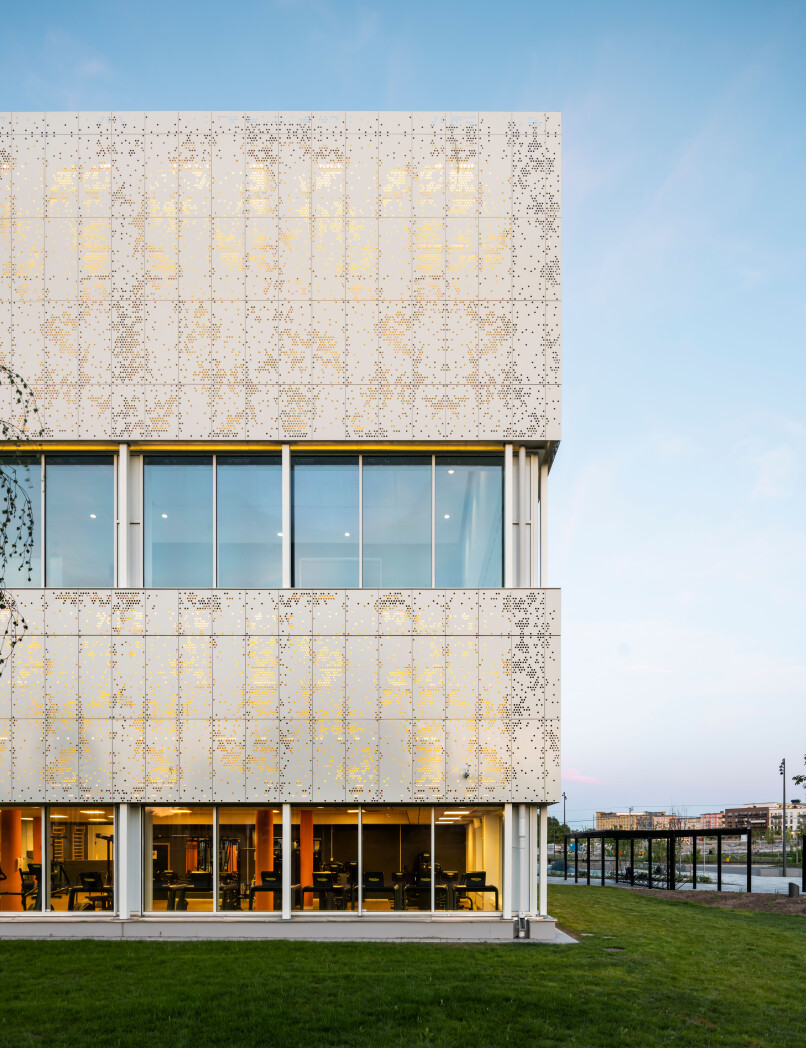 Täby swimming hall, photographed by architectural photographer Mattias Hamrén