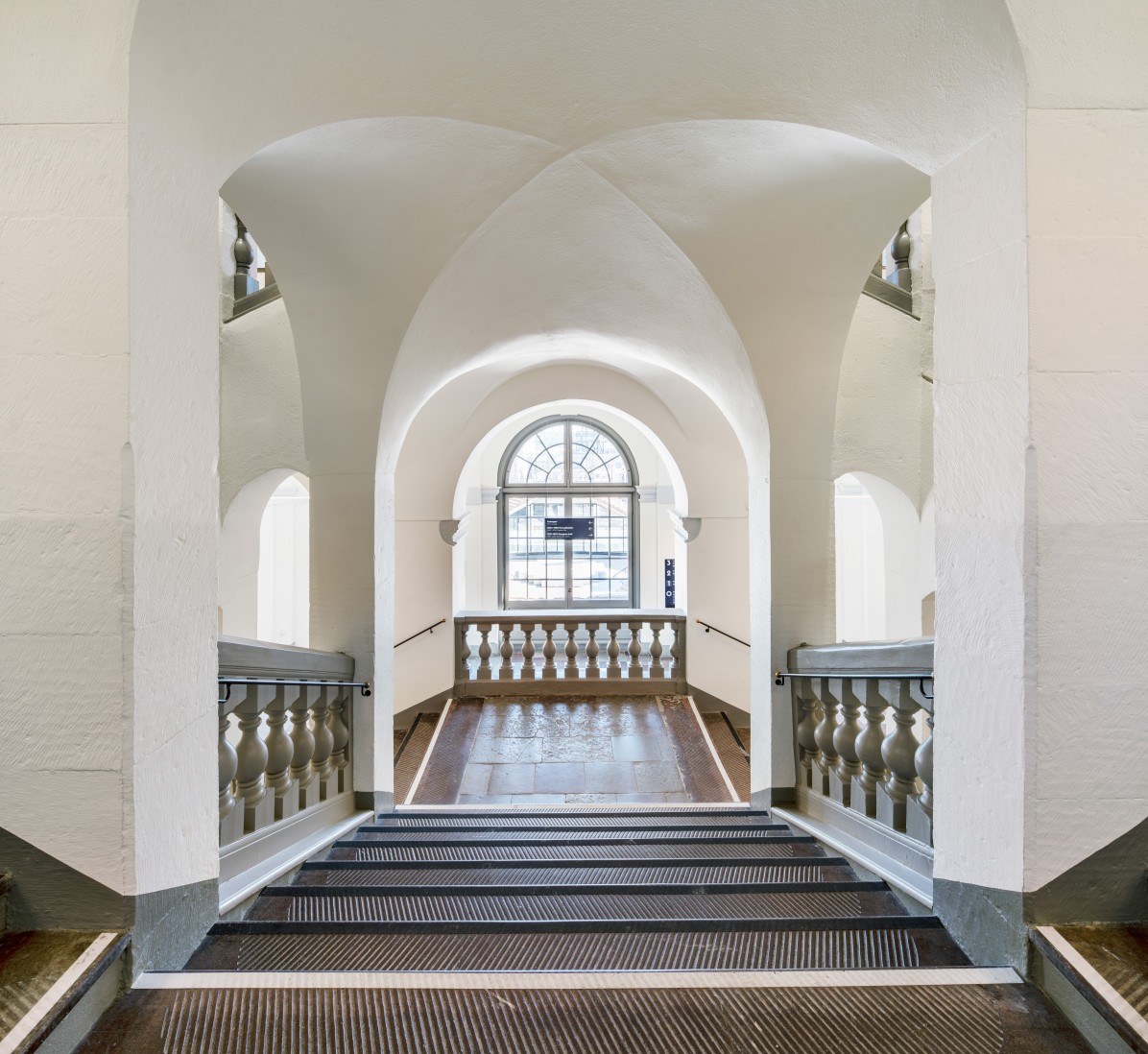 Stockholm City Museum staircase. Photographed by architectural photographer Mattias Hamrén.