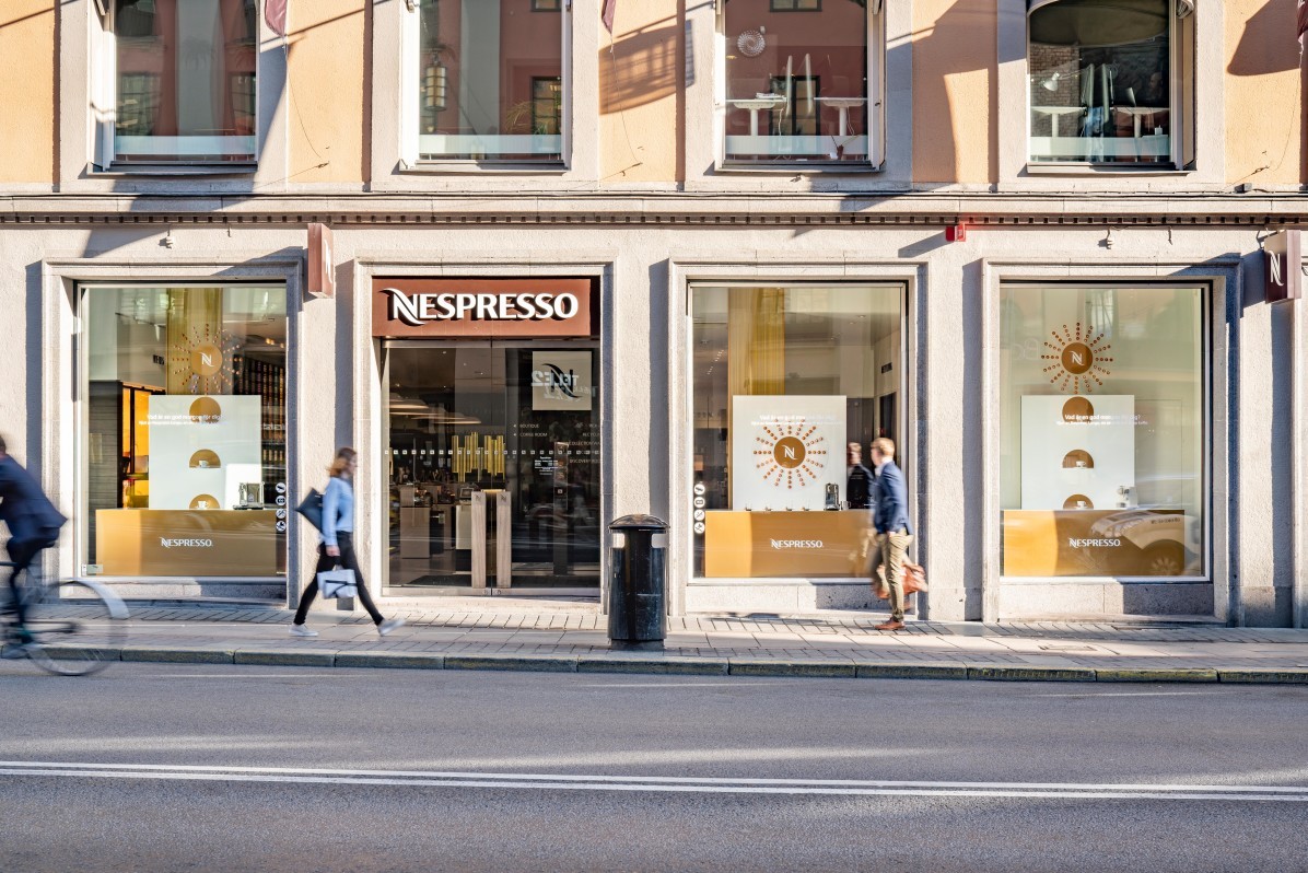 Nespresso Store på Kungsgatan i Stockholm, fotograferat av Mattias Hamrén.
